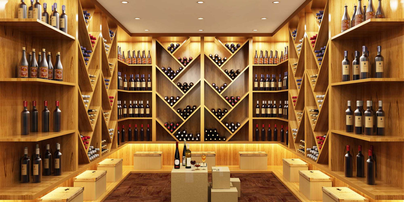 fancy homemade wine cellar