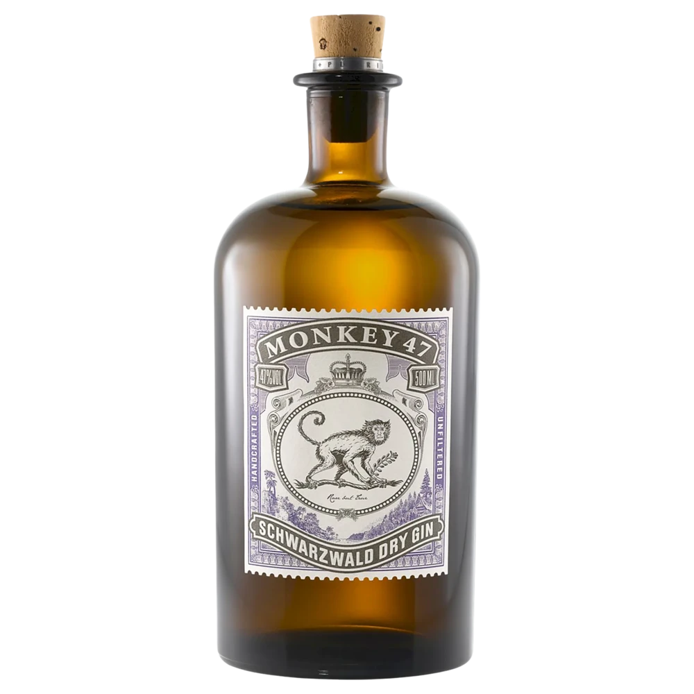 A bottle of NV Monkey 47 Sloe Gin 500mL 500ml