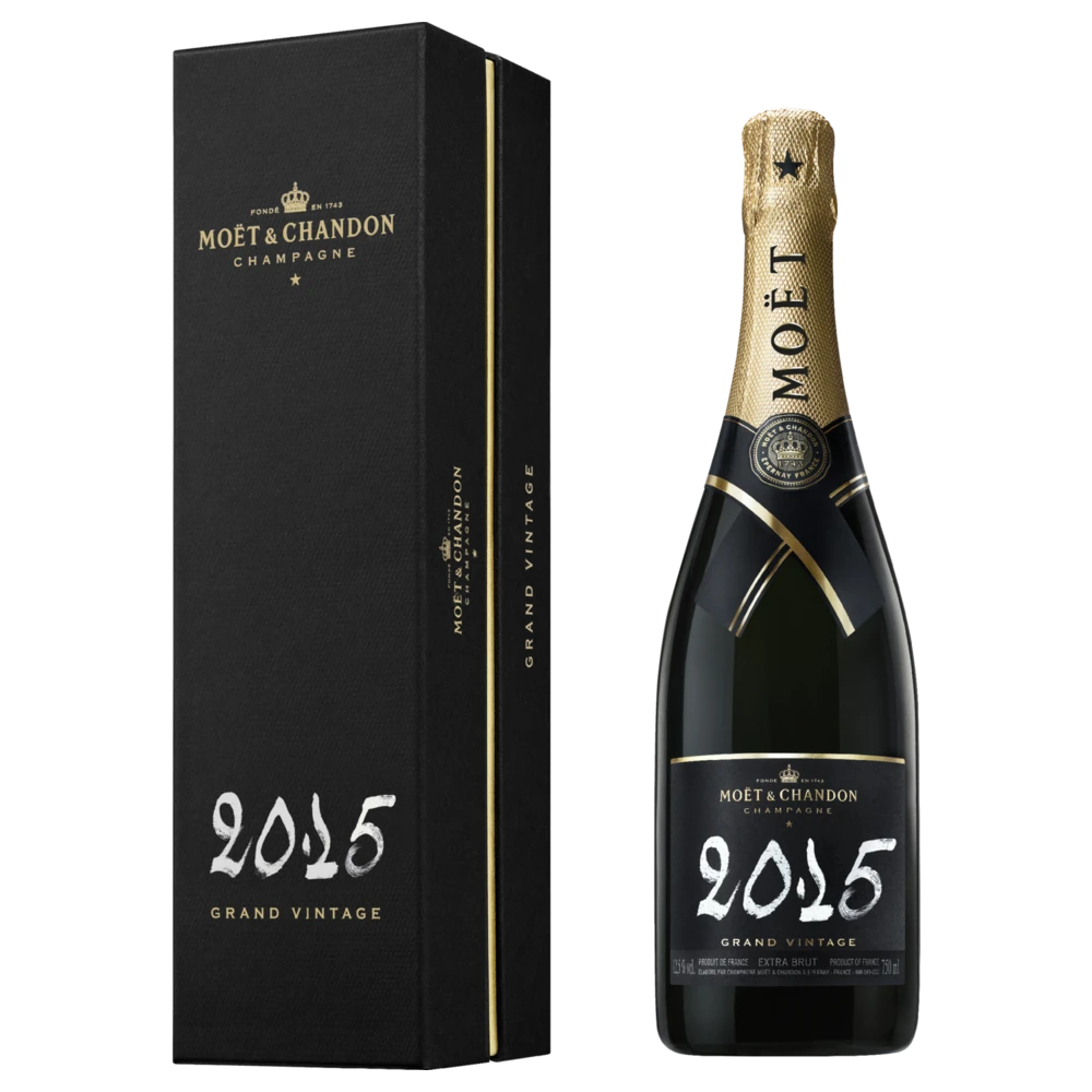 A bottle of 2015 Moet & Chandon Grand Vintage 750ml Sparkling Wine