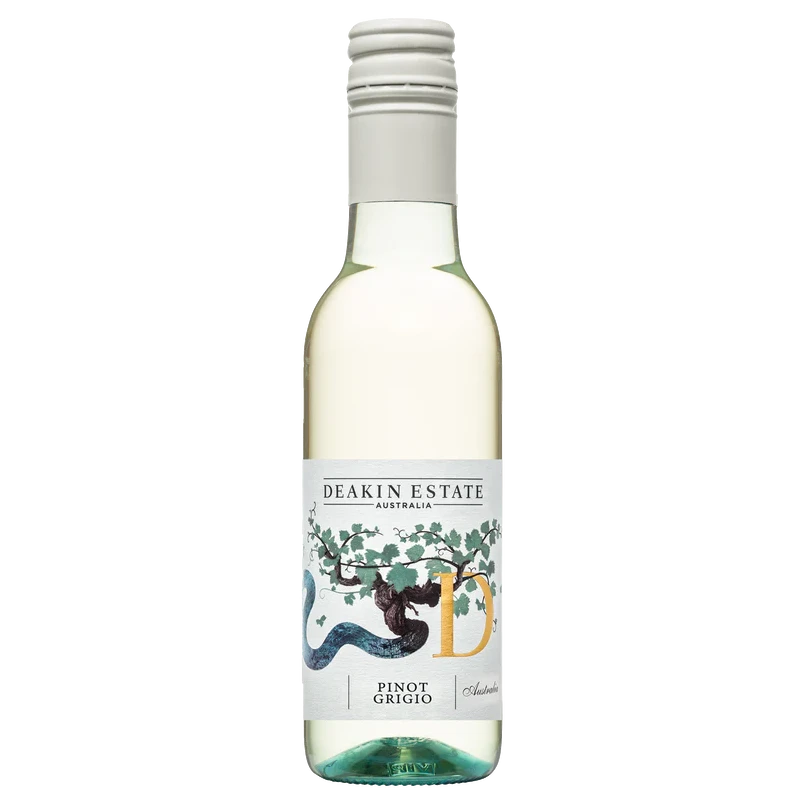 A bottle of 2022 Deakin Estate Pinot Grigio 187ml Red Wine