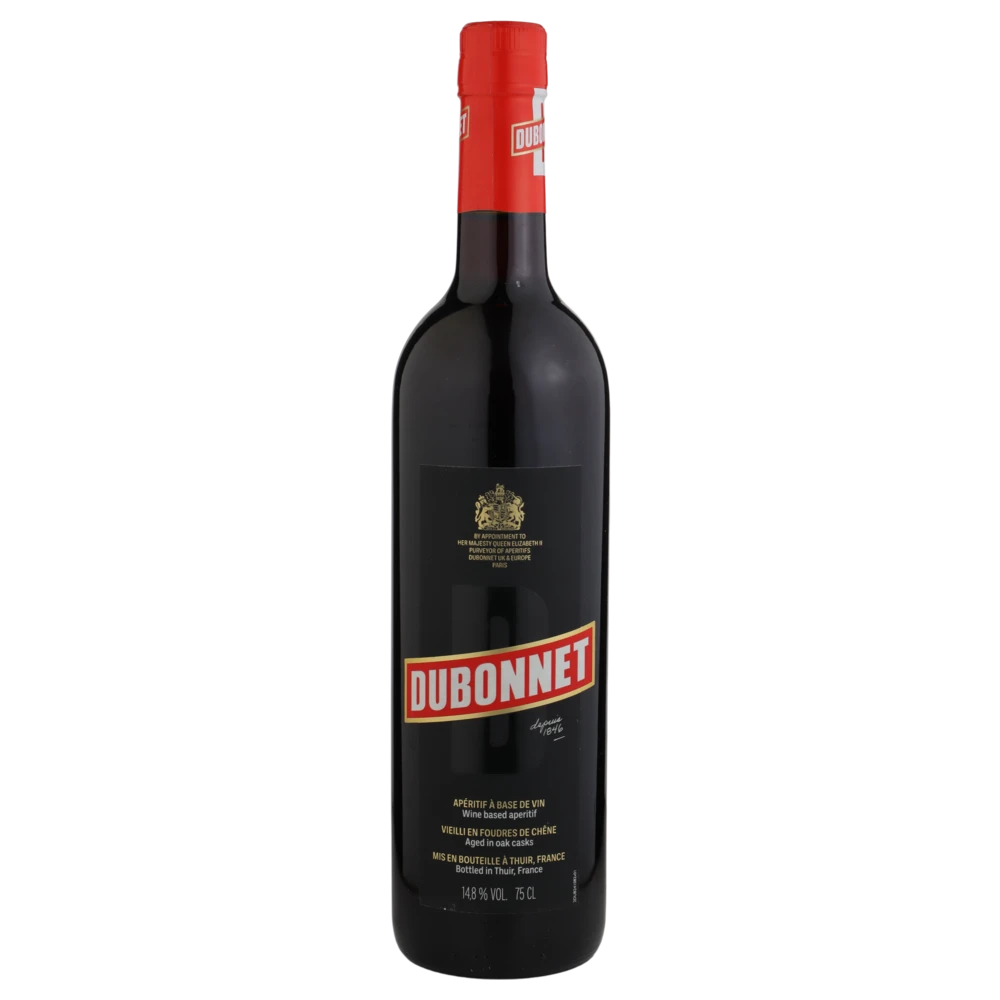 A bottle of Dubonnet Rouge Aperitif 14.8% 750ml