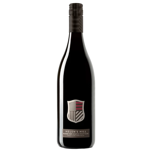 A bottle of 2021 Helen's Hill Range View Reserve Pinot Noir 750ml Red Wine