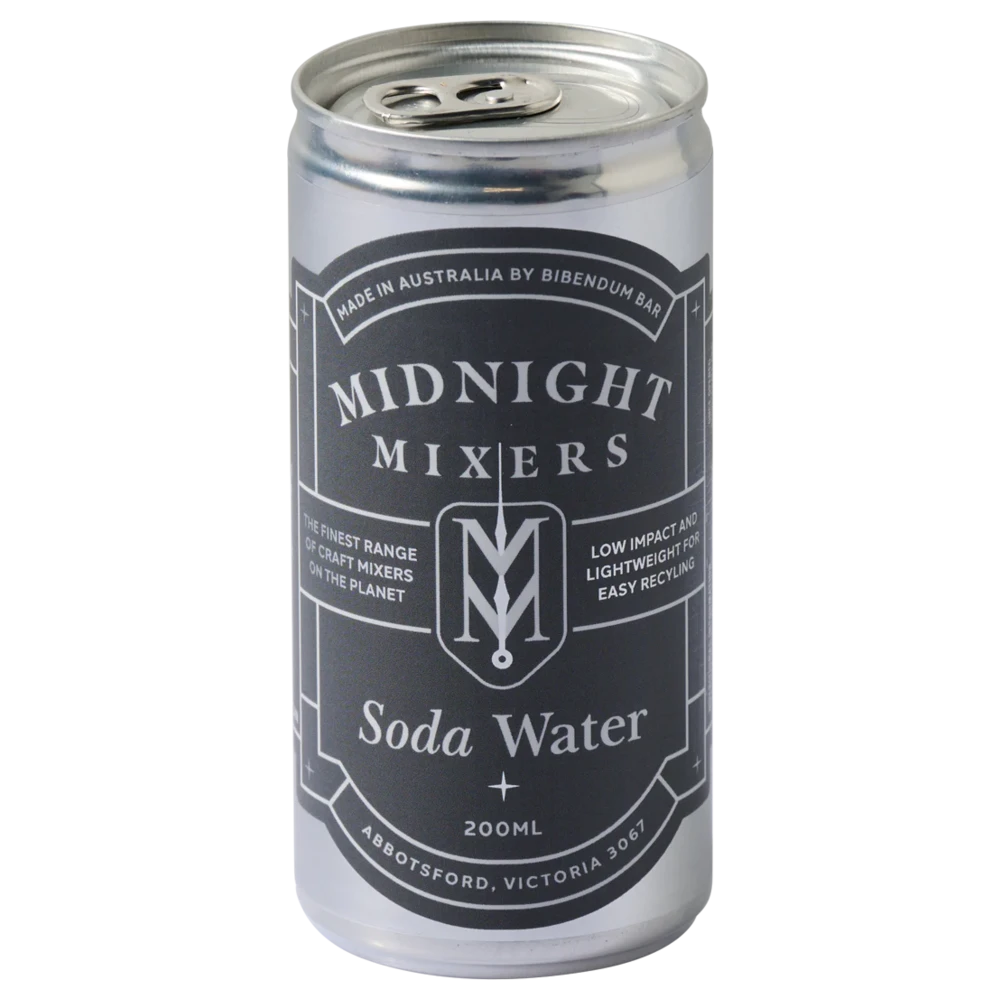 A collection of Midnight Mixers Soda Water (6*4) 200mL 24-Pack from The Wine Collective