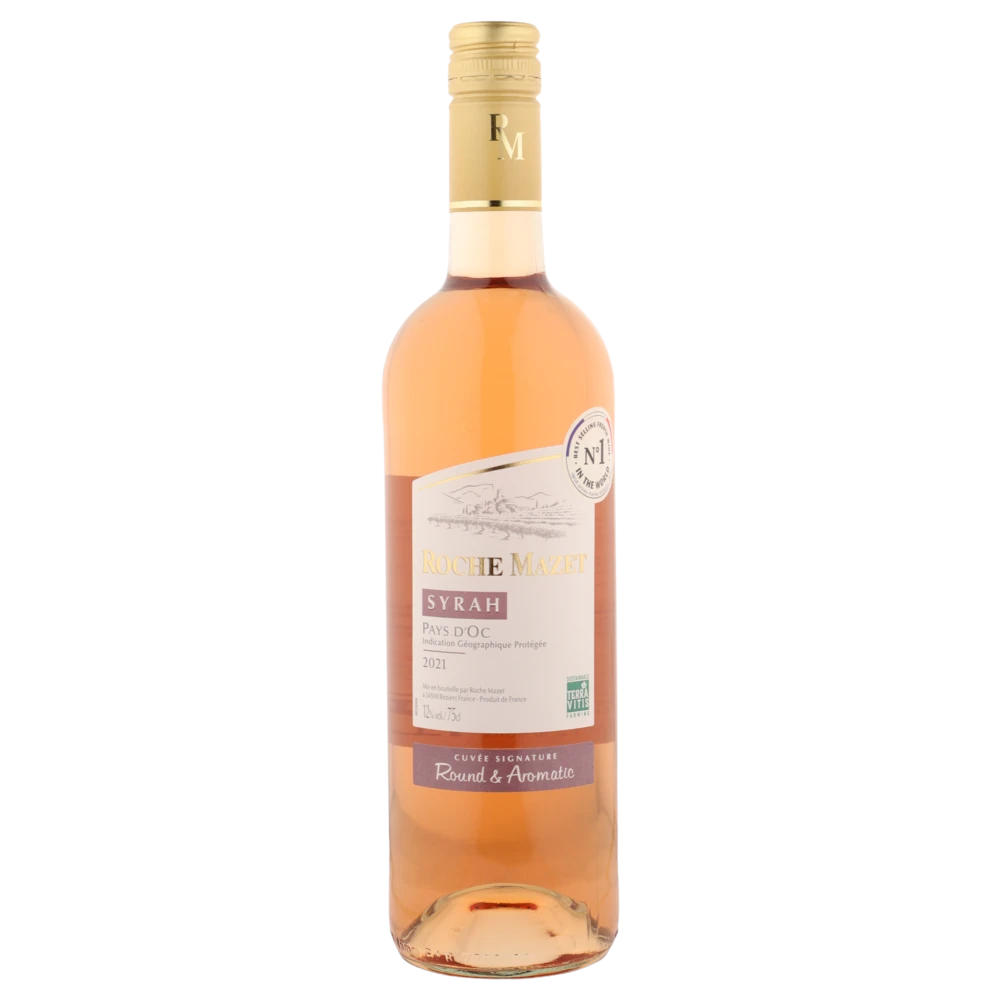 A bottle of Roche Mazet Pays d'Oc Syrah Rosé 2021 750ml Rose Wine